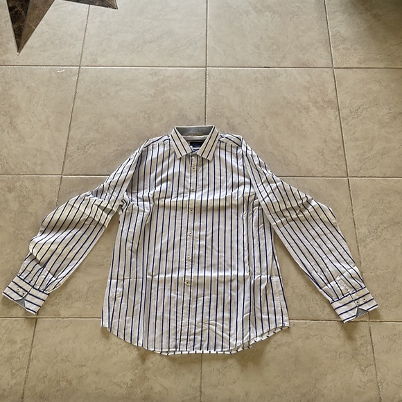 Bugatchi striped collared shit - Picture 2 of 5
